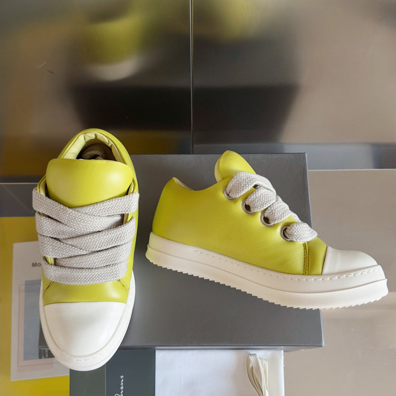Baskets basses jaunes Rick Owens