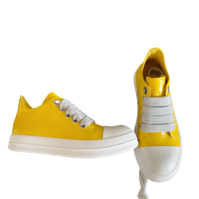 Baskets basses jaunes Rick Owens