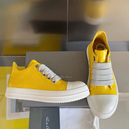 Baskets basses jaunes Rick Owens