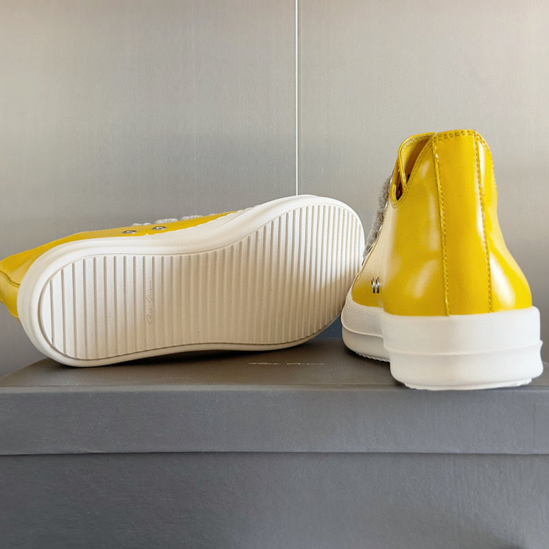Baskets basses jaunes Rick Owens
