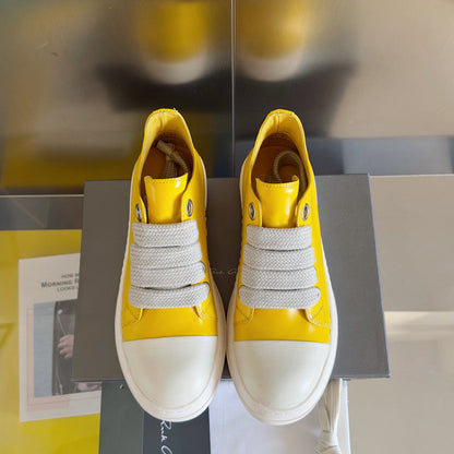 Baskets basses jaunes Rick Owens
