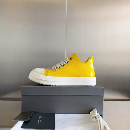 Baskets basses jaunes Rick Owens