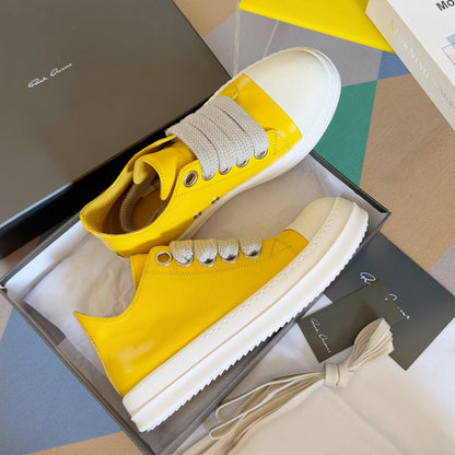 Baskets basses jaunes Rick Owens