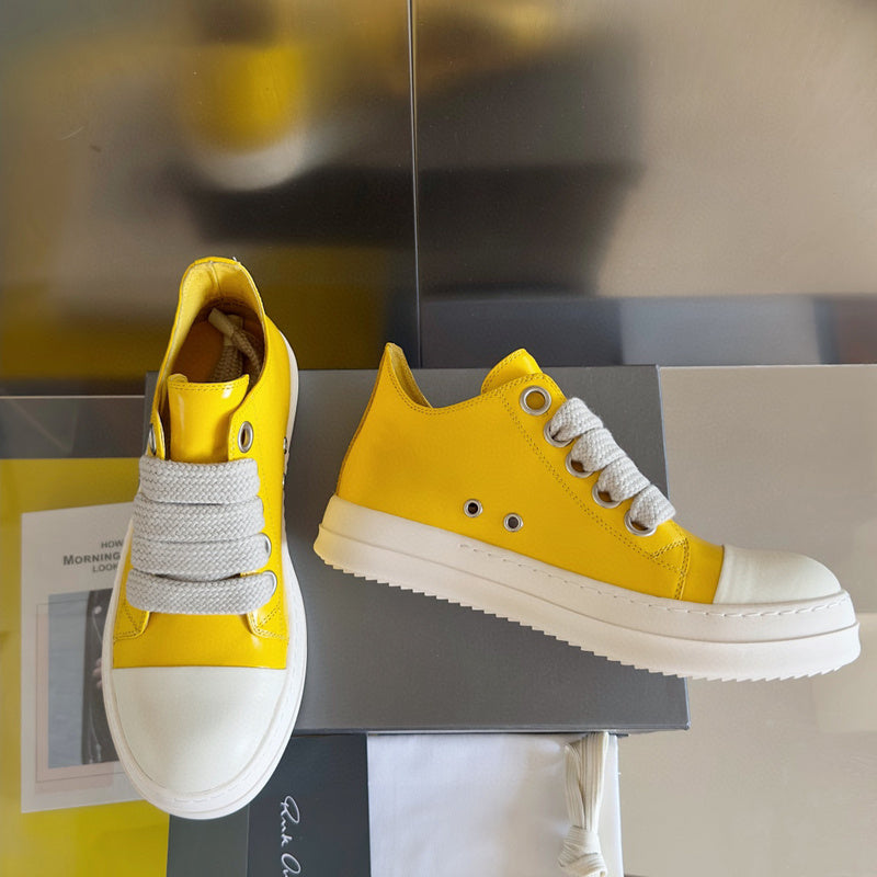 Baskets basses jaunes Rick Owens