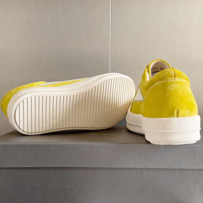 Baskets basses en daim jaune Rick Owens