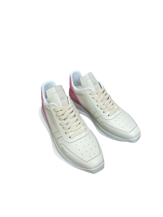 Baskets bicolores roses à accents