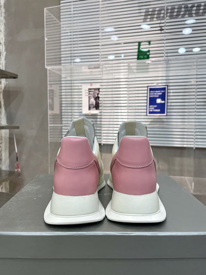 Baskets bicolores roses à accents