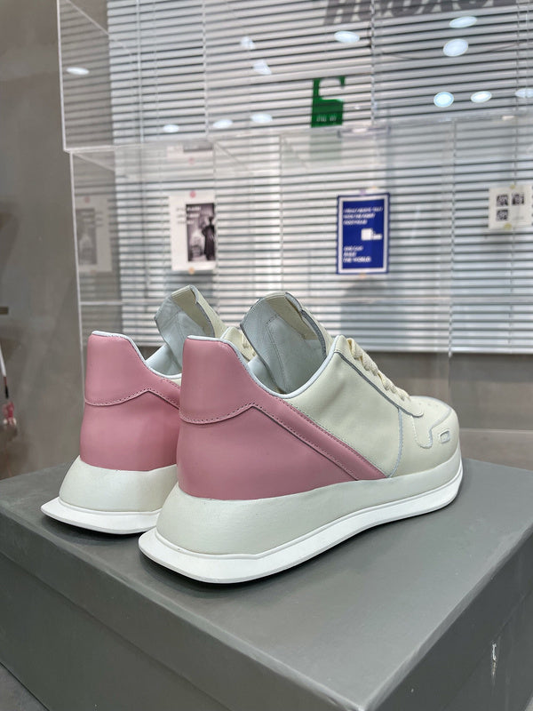 Baskets bicolores roses à accents