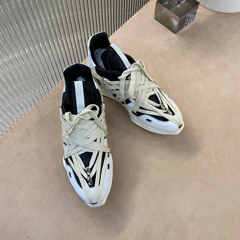 Baskets innovantes à lacets enroulés