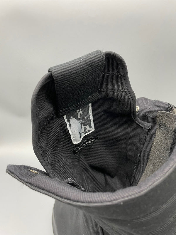 Bottes montantes en toile noire Rick Owens