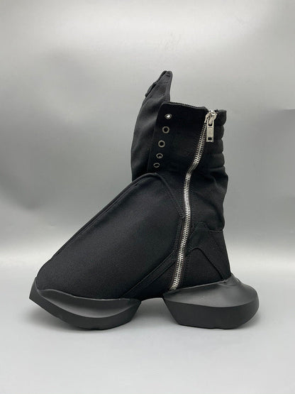 Bottes montantes en toile noire Rick Owens
