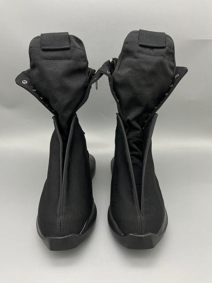 Bottes montantes en toile noire Rick Owens
