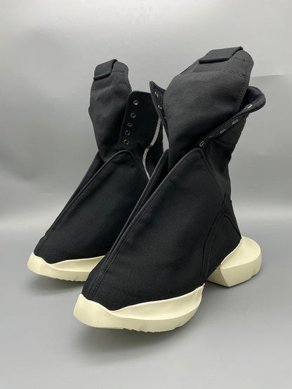 Bottes montantes en toile noire Rick Owens
