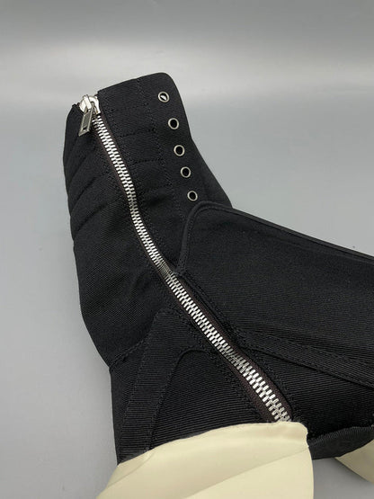 Bottes montantes en toile noire Rick Owens
