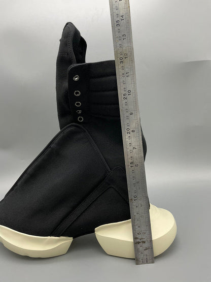 Bottes montantes en toile noire Rick Owens