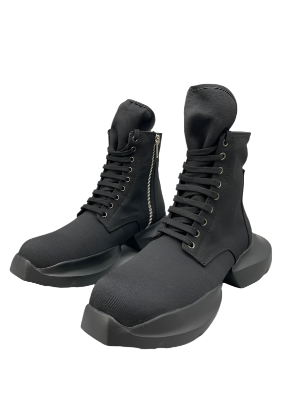 Bottes montantes à plateforme noires Rick Owens