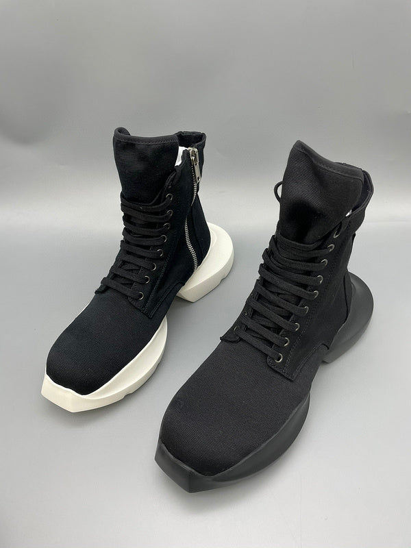 Bottes montantes à plateforme noires Rick Owens
