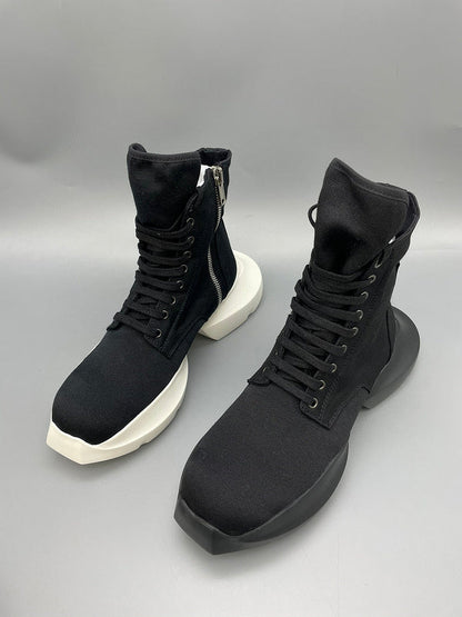 Bottes montantes à plateforme noires Rick Owens