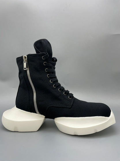 Baskets montantes à plateforme noires Rick Owens