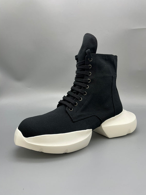 Baskets montantes à plateforme noires Rick Owens