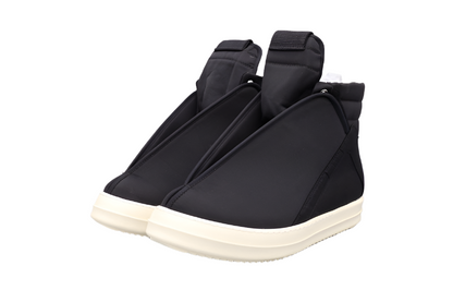 Baskets montantes noires à enveloppement Rick Owens