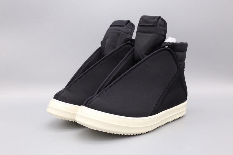 Baskets montantes noires à enveloppement Rick Owens