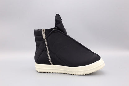 Baskets montantes noires à enveloppement Rick Owens