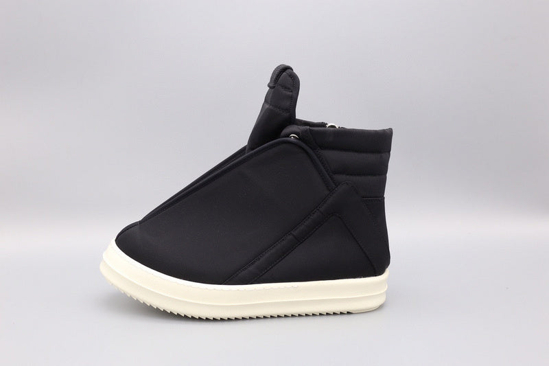 Baskets montantes noires à enveloppement Rick Owens