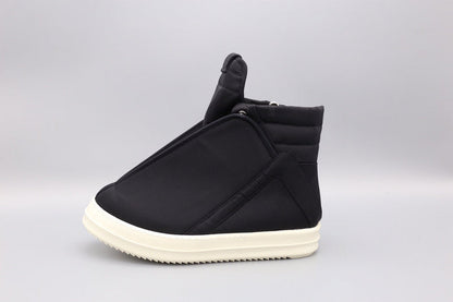 Baskets montantes noires à enveloppement Rick Owens