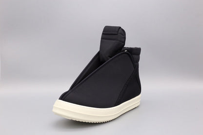 Baskets montantes noires à enveloppement Rick Owens