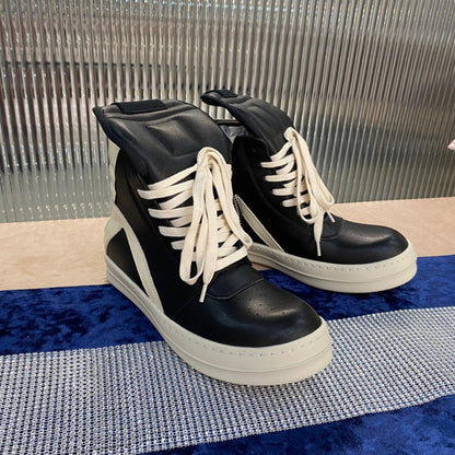 Baskets Rick Owens Geobasket - Noir et blanc