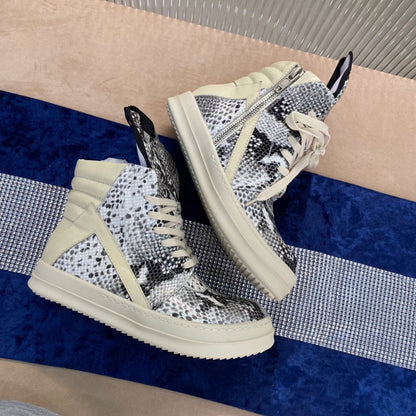 Baskets Rick Owens Geobasket - Imprimé peau de serpent