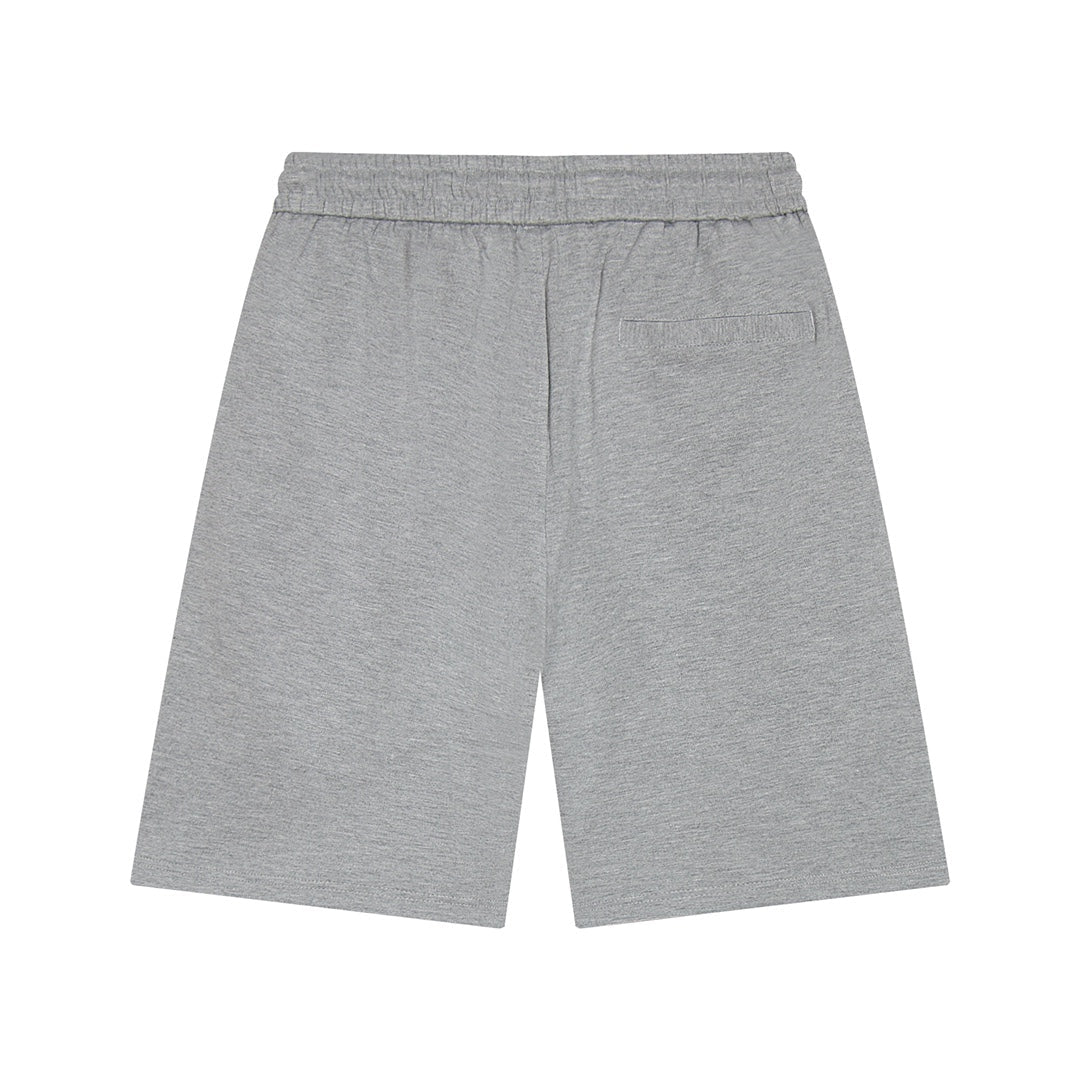 Short gris avec logo de fer à cheval et cœurs chromés 