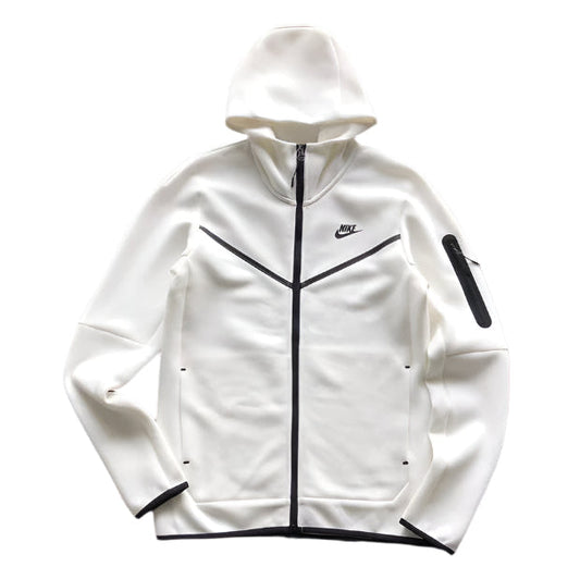 Sweat à capuche Nike Tech Fleece blanc