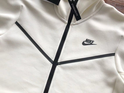 Sweat à capuche Nike Tech Fleece blanc