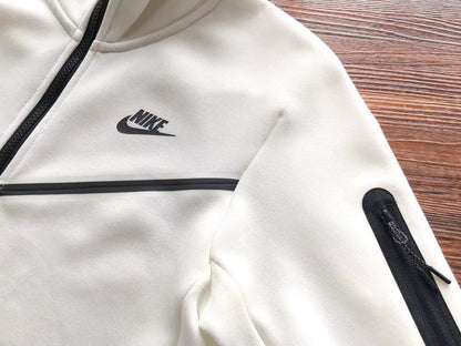 Sweat à capuche Nike Tech Fleece blanc