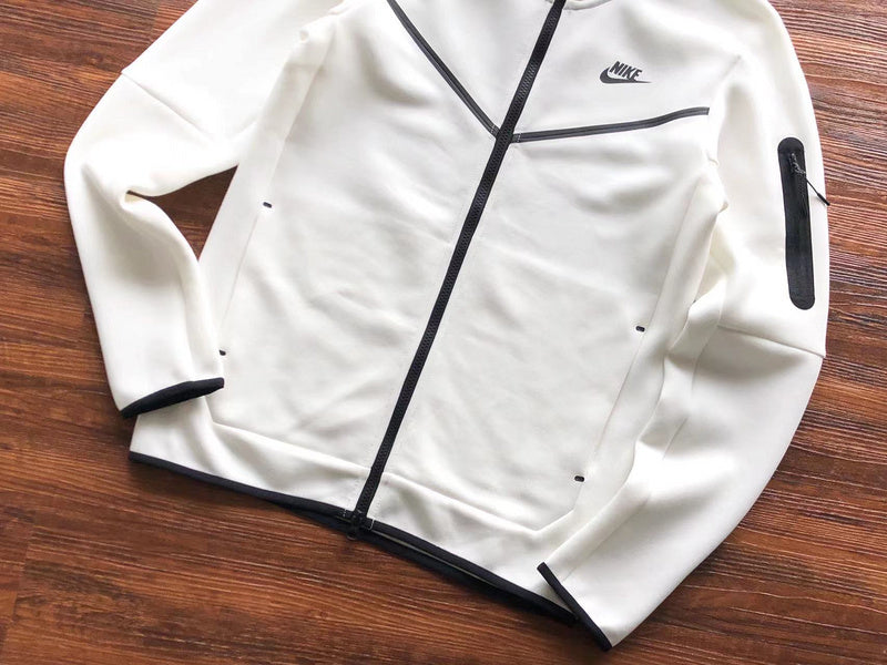 Sweat à capuche Nike Tech Fleece blanc