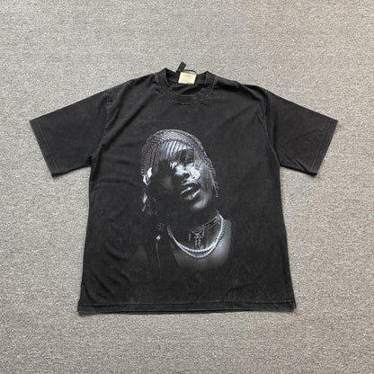 T-shirt graphique vintage A$AP Rocky gris foncé