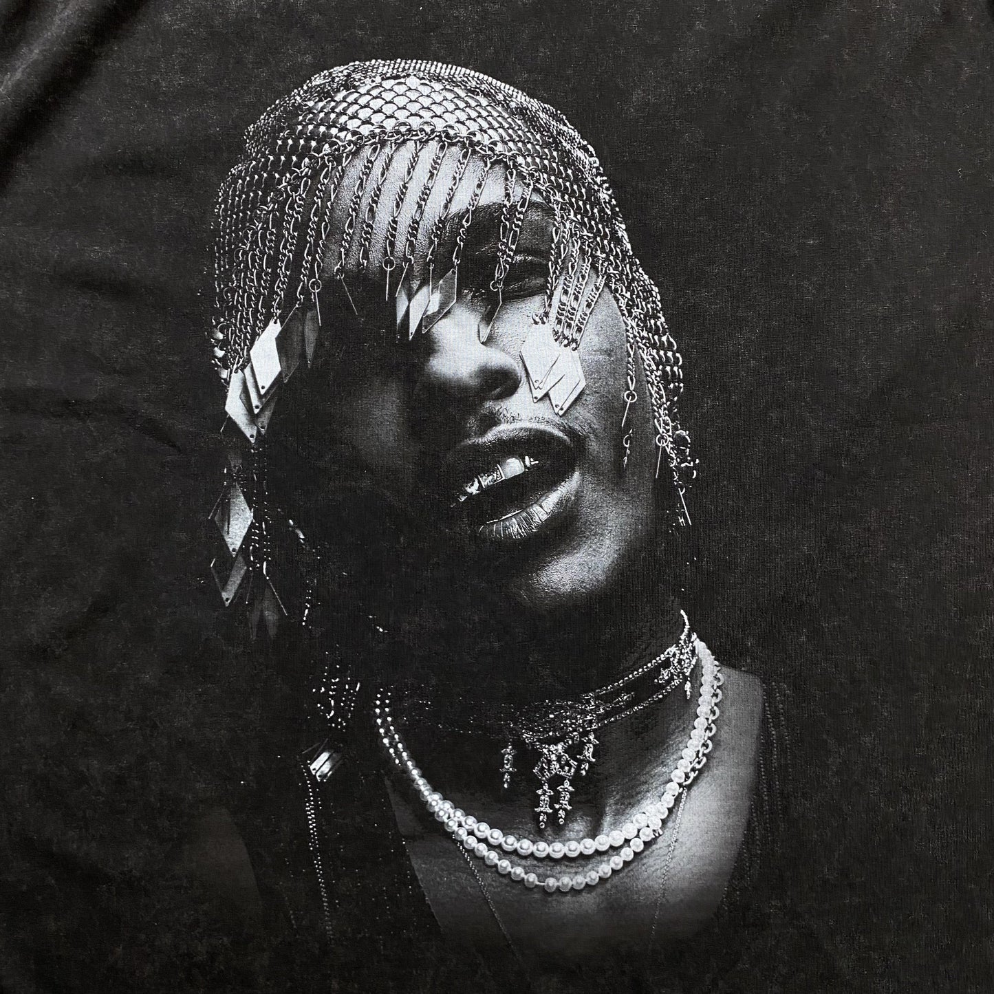 T-shirt graphique vintage A$AP Rocky gris foncé
