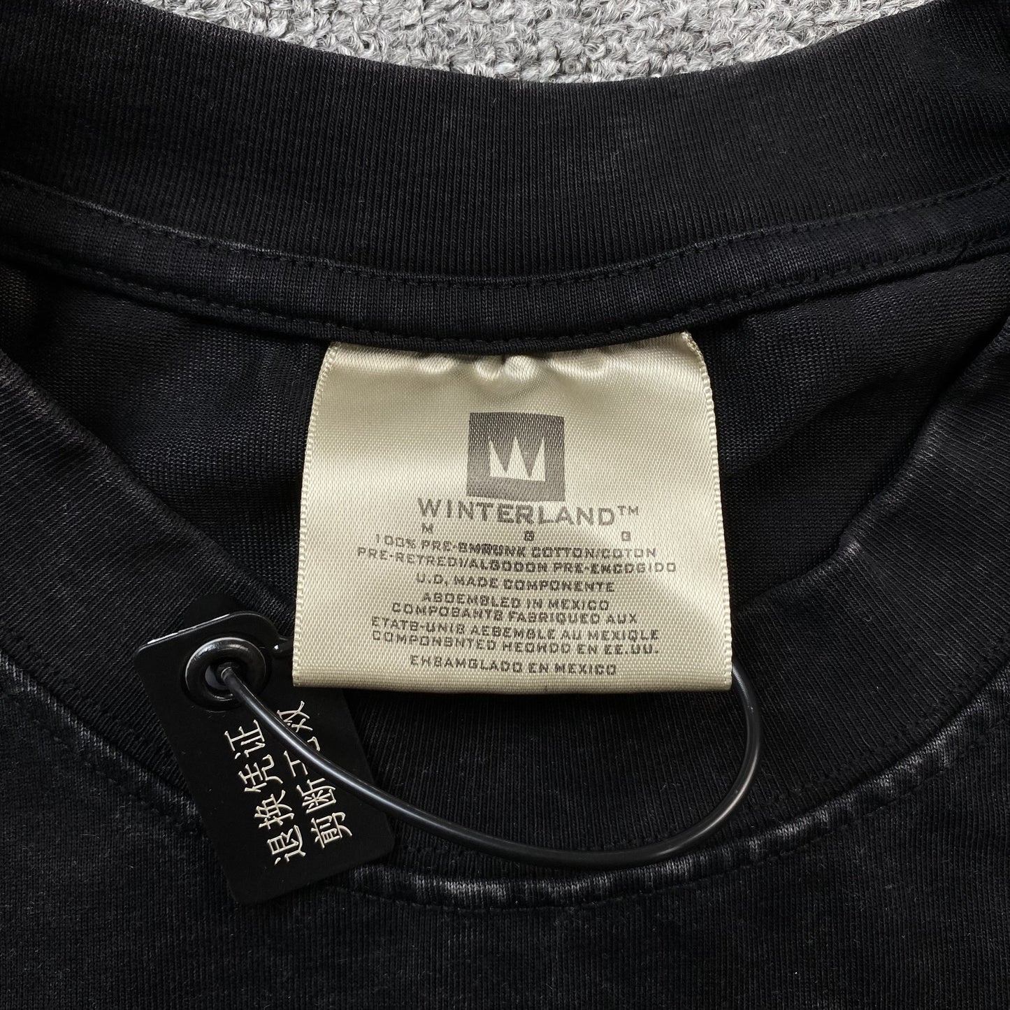 T-shirt graphique vintage A$AP Rocky gris foncé