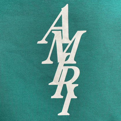 SWEAT À CAPUCHE AVEC LOGO AMIRI LETTRE CÉRULÉ