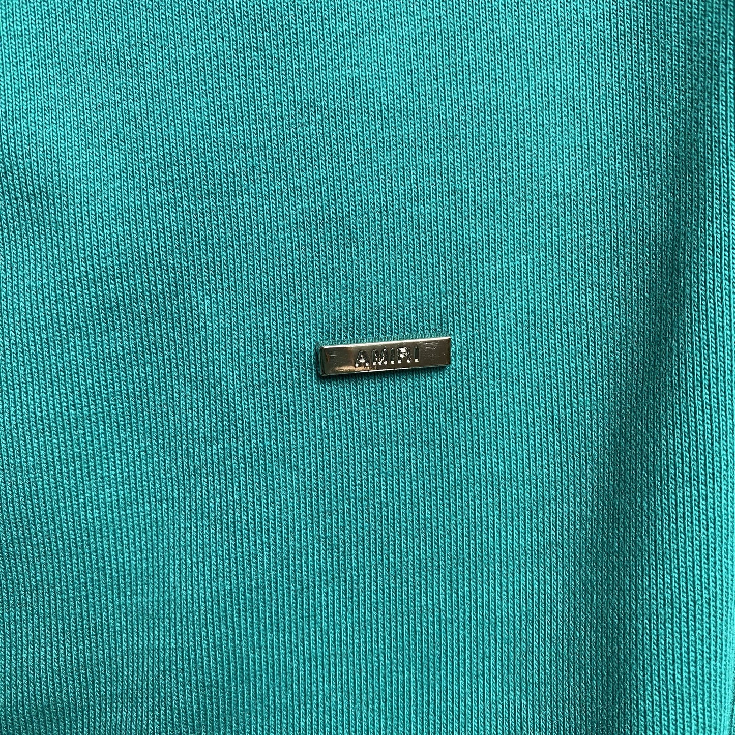 SWEAT À CAPUCHE AVEC LOGO AMIRI LETTRE CÉRULÉ