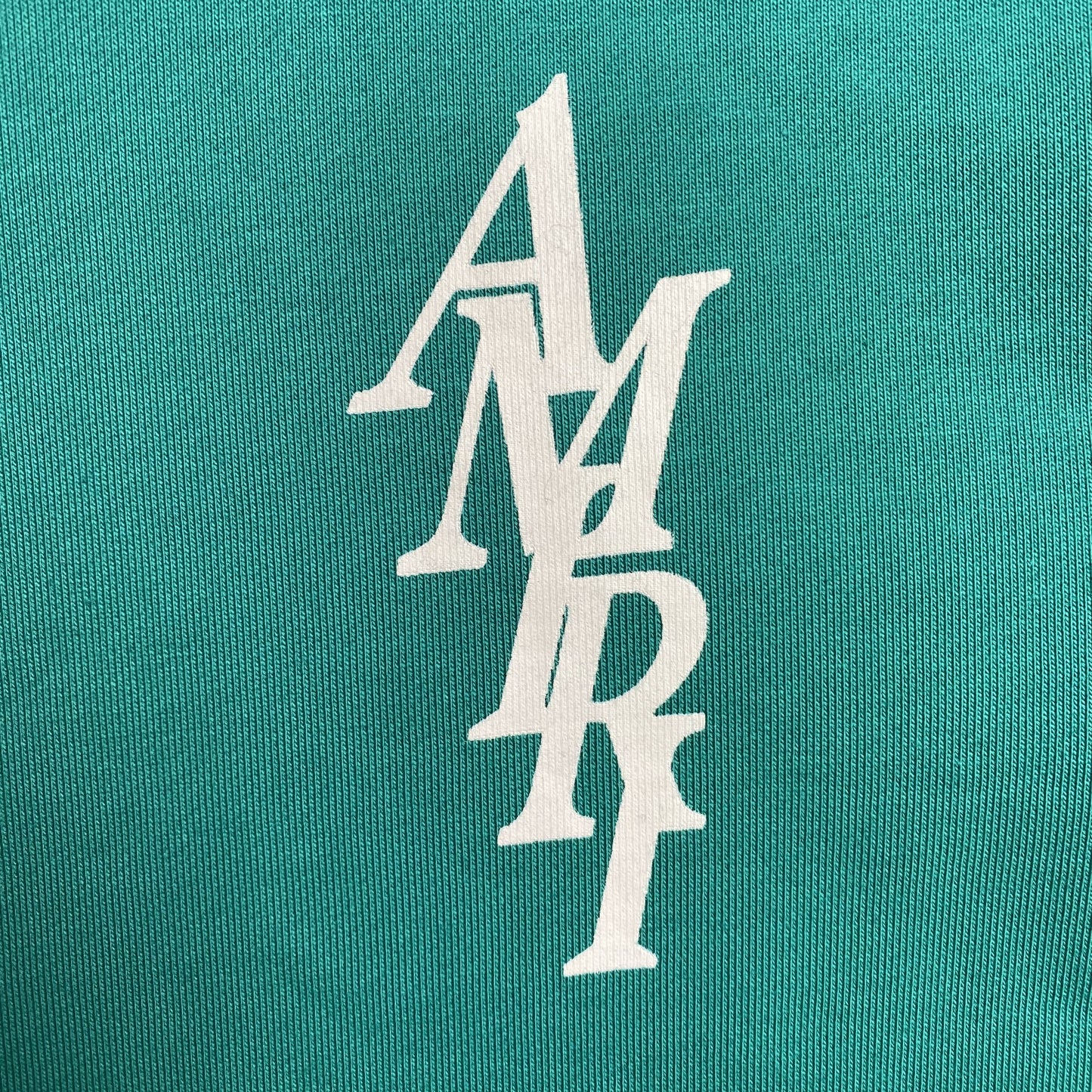SWEAT À CAPUCHE AVEC LOGO AMIRI LETTRE CÉRULÉ