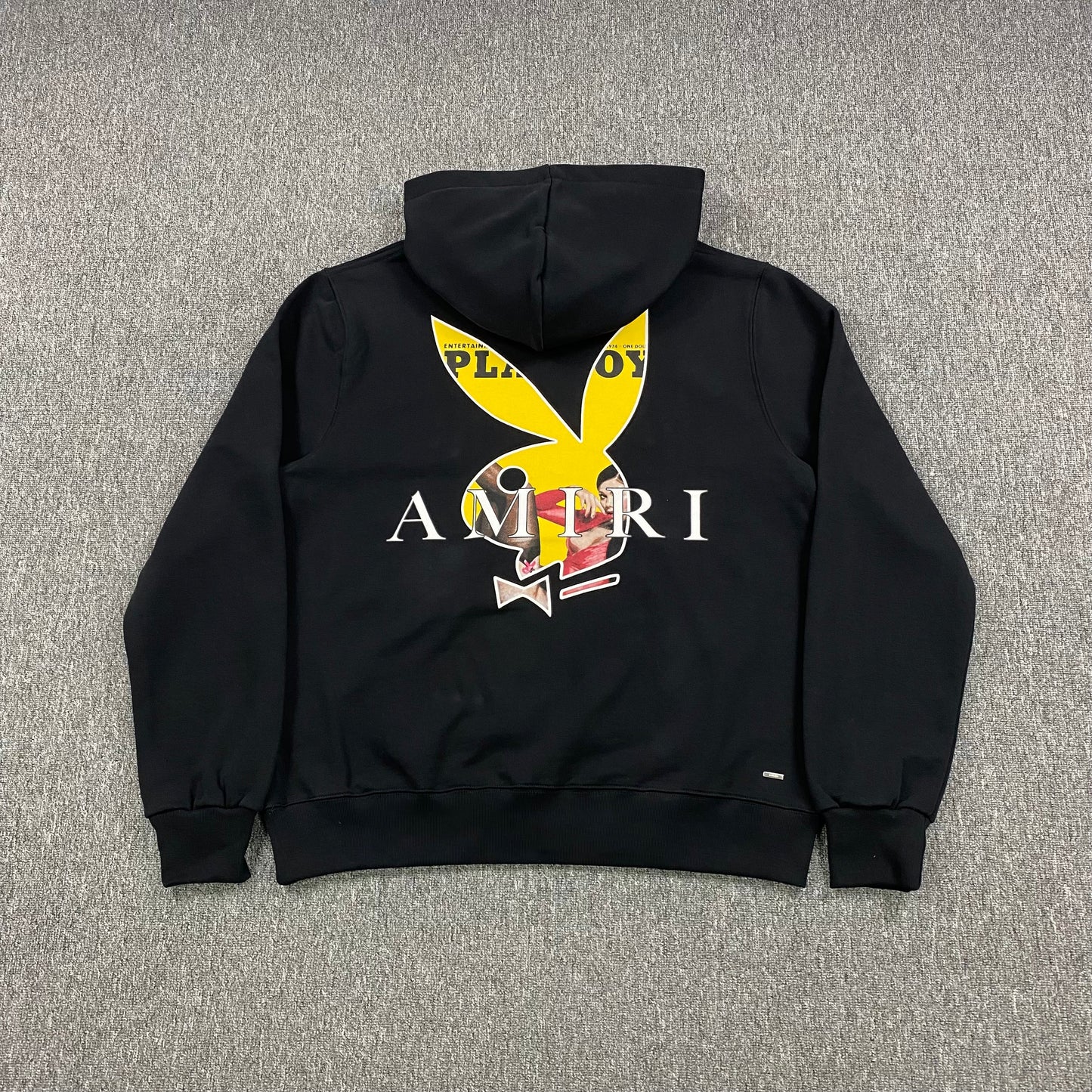 Sweat à capuche AMIRI avec logo Playboy noir et jaune