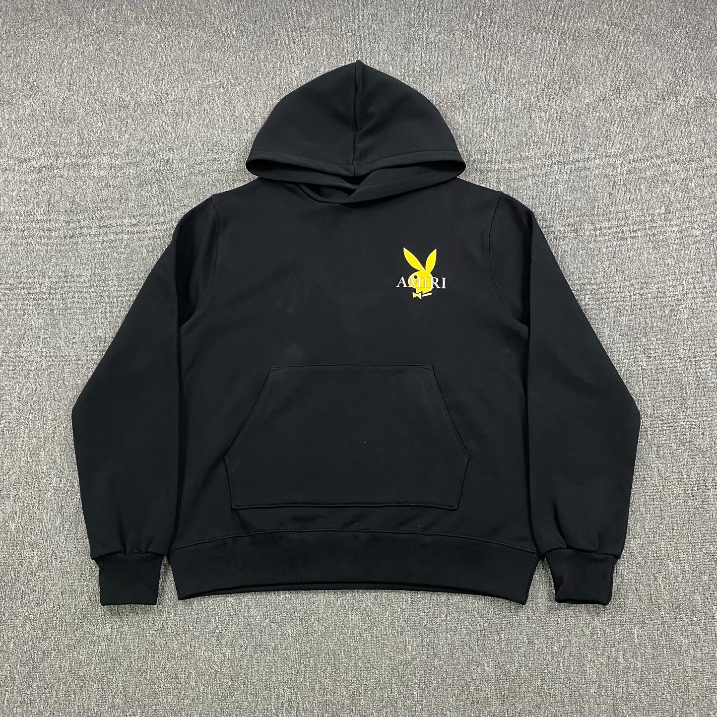 Sweat à capuche AMIRI avec logo Playboy noir et jaune