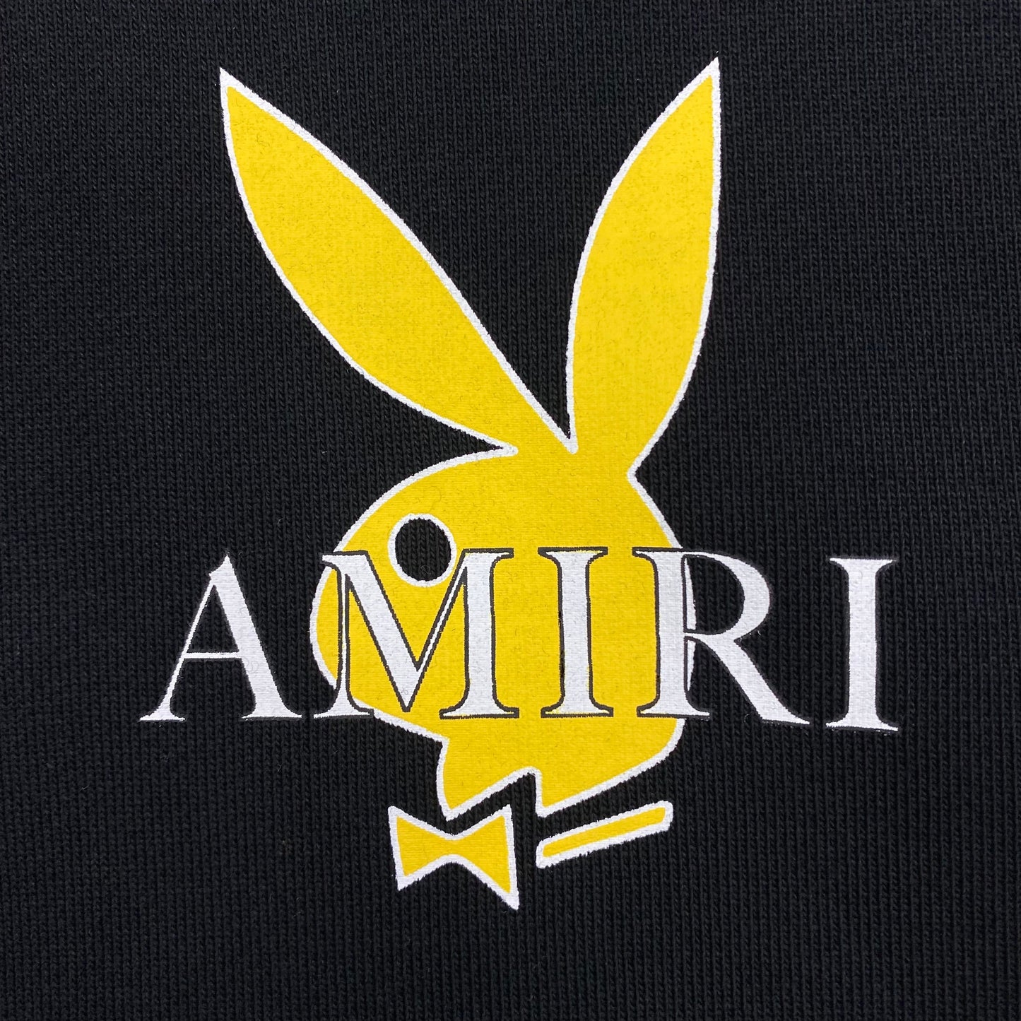 Sweat à capuche AMIRI avec logo Playboy noir et jaune