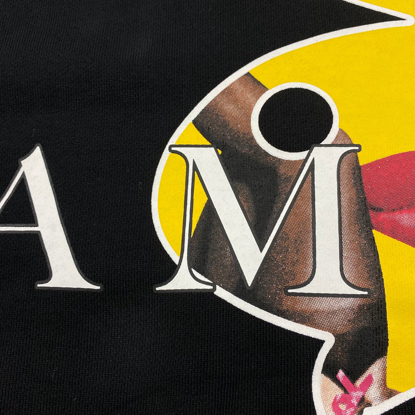 Sweat à capuche AMIRI avec logo Playboy noir et jaune