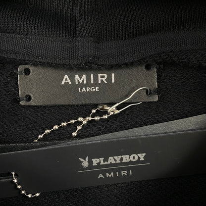 Sweat à capuche AMIRI avec logo Playboy noir et jaune