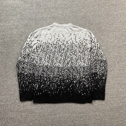 Pull col rond gris dégradé AMIRI