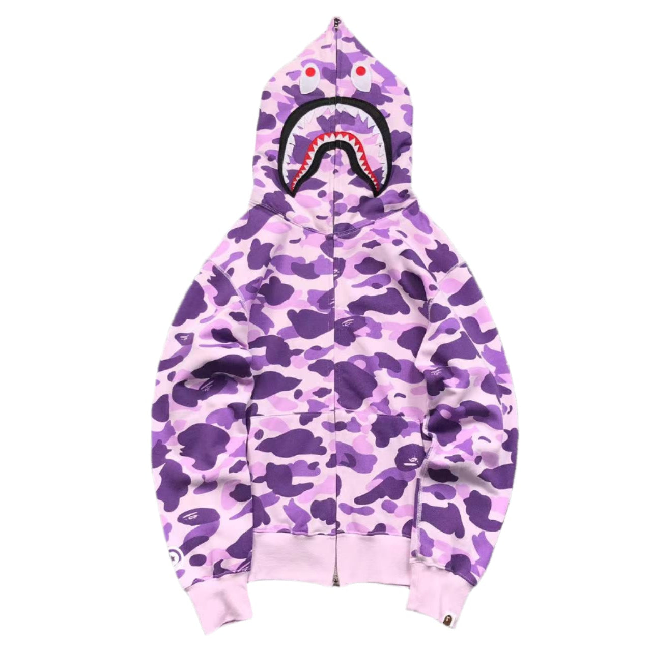 Sweat à capuche zippé BAPE COLOR CAMO violet